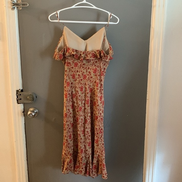 Ralph Lauren vintage y2k Ruffled midi dress fairy whimsygoth floral feminine - Picture 2 of 3